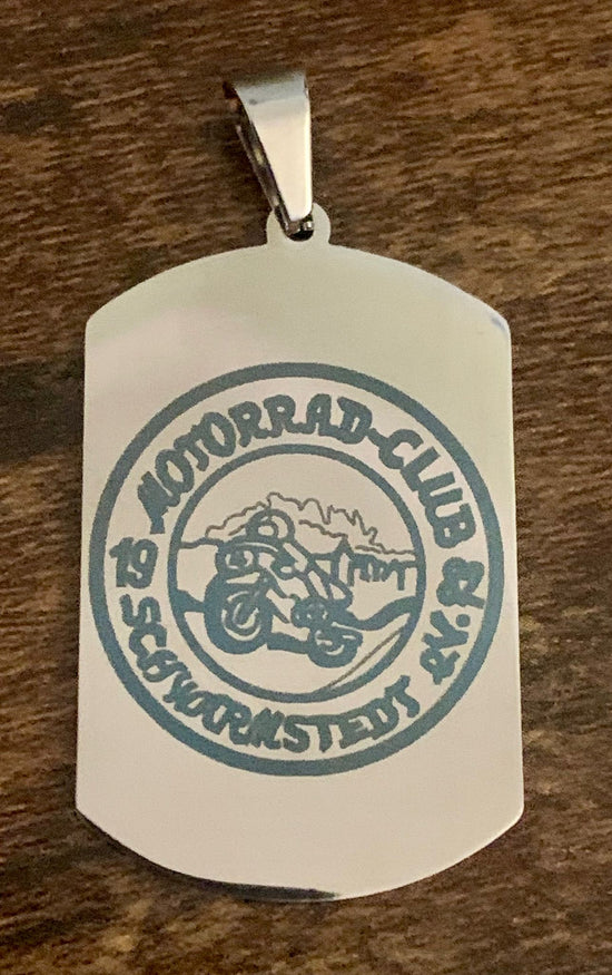 Anhänger für Halskette aus Edelstahl mit Laser Gravur Supporter